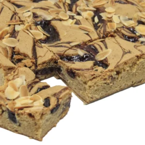 Cherry Bakewell Blondie (VG) (Serves 12)